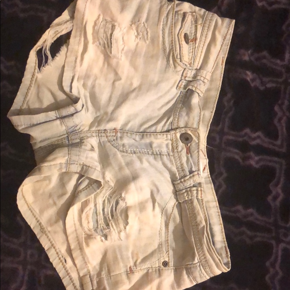 Short Comfy Pants, has holes in the front & back